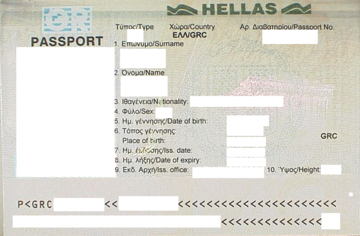 Подтверждение легального проживания приглашающего лица (вид на жительство, паспорт) для пенсионеров на визу в Грецию
