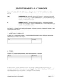 Contratto di vendita (договор купли-продажи) или договор аренды для взрослых на визу в Италию