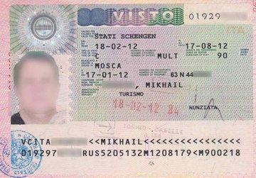 Копия заграничного паспорта + виза приглашающего для взрослых на визу в Италию