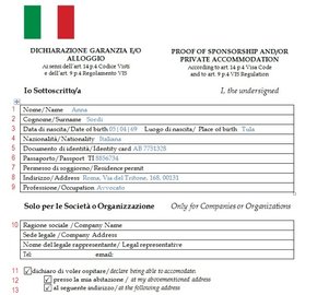 Приглашение в италию от собственника недвижимости для взрослых на визу в Италию