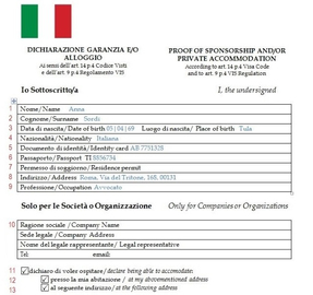 Приглашение в италию от собственника недвижимости для несовершеннолетних на визу в Италию