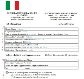 Приглашение в италию от собственника недвижимости для предпринимателей на визу в Италию