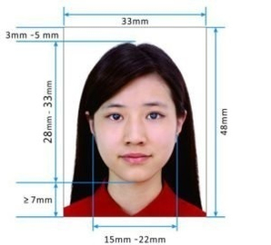 Фотографии 2 шт. (3,3*4,8 цветные на белом фоне) для неработающих на визу в Китай