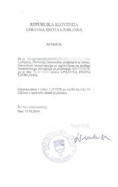 Официальное приглашение в словению для взрослых на визу в Словению